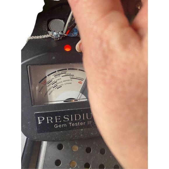 P⭐️M GENUINE SWISS BLUE AND SKY BLUE TOPAZ PENDANT NECKLACE 925 - Picture 11 of 16